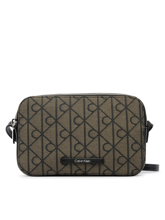 Calvin Klein Kabelka Calvin Klein Emblem Trio Pebble Shoulder Bag LV04F3533G Khaki