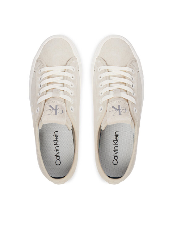 Calvin Klein Laisvalaikio batai Calvin Klein Vulc Flatf Laceup Suede HW0HW03088 Smėlio