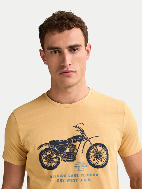 Petrol Industries Petrol Industries Camiseta M-1050-TSR707 Amarillo Regular Fit