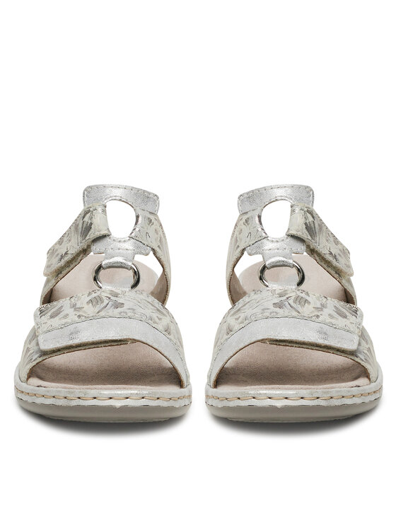 Rieker Nazouváky Rieker 659X6-80 Stříbrná