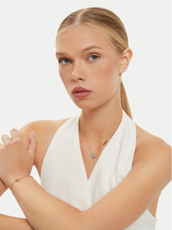 Guess Naszyjnik Guess JUBN04 667JW Złoty
