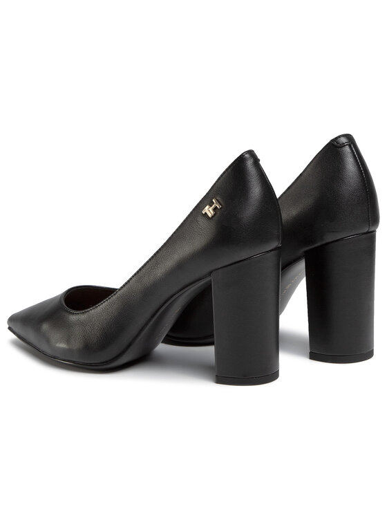 Tommy Hilfiger Czółenka Tommy Hilfiger Feminine Leather High Heel Pump FW0FW04870 Czarny