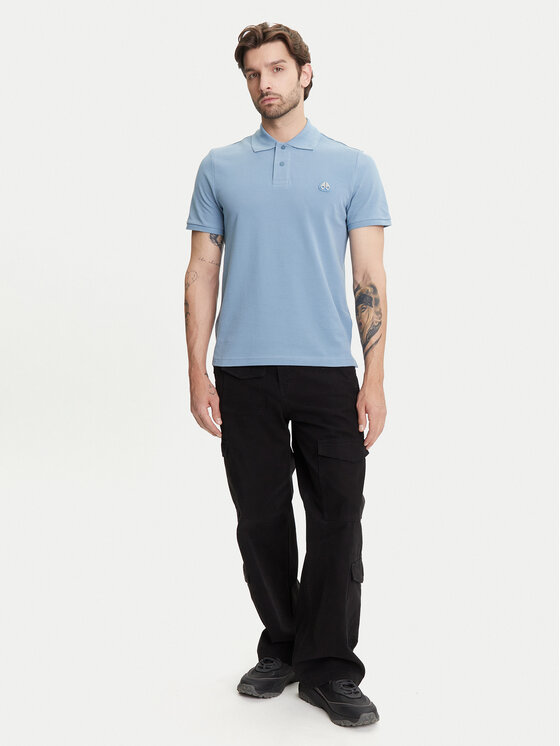 Moose Knuckles Moose Knuckles Polo majica Everett M34MT712 Modra Slim Fit