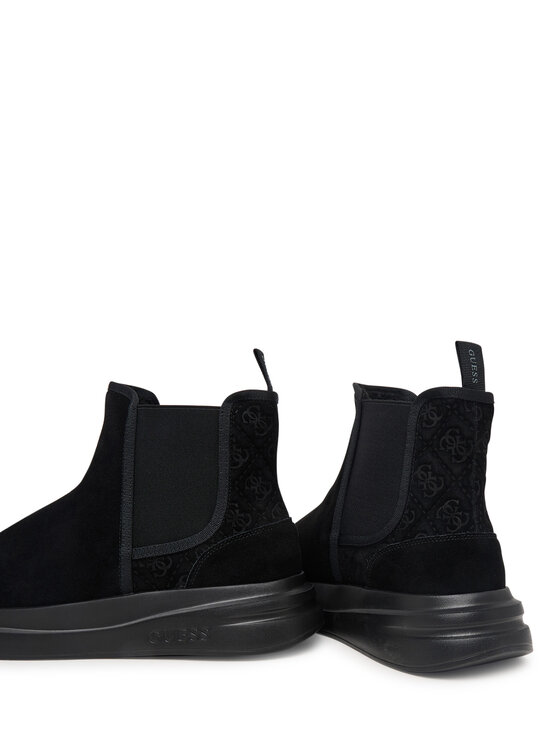 Guess Jātnieku stila puszābaki Guess FMFECT LEA10 Melns