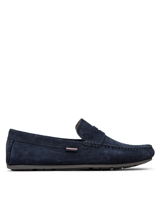 Tommy Hilfiger Мокасини Tommy Hilfiger Classic Suede Penny Loafer FM0FM02725 Тъмносин