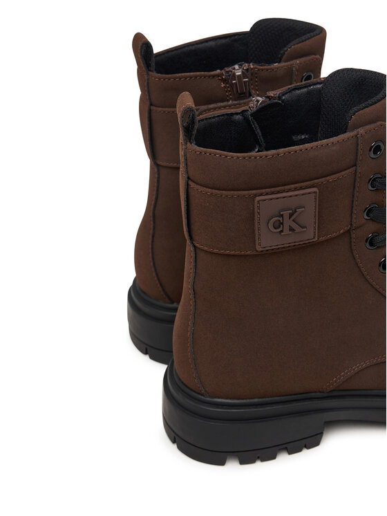 Calvin Klein Schnürstiefeletten Calvin Klein Lace-Up Bootie V3A5-83421-0315 Dunkelbraun