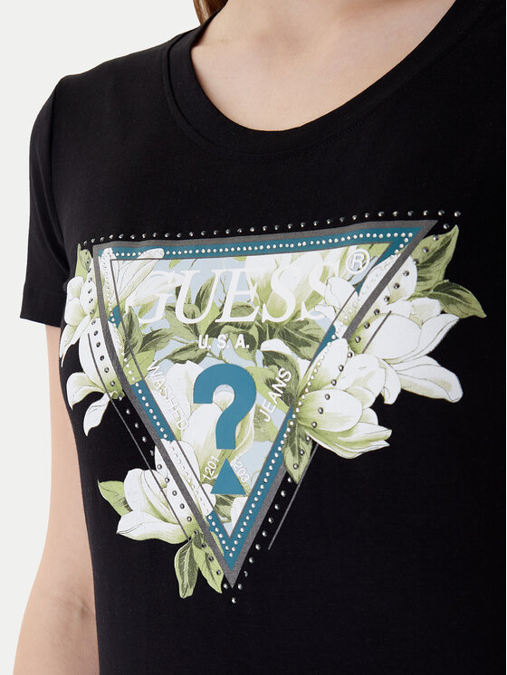 Guess Guess Camiseta W6RI35 J1314 Negro Slim Fit