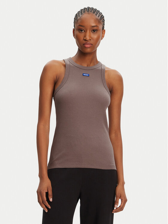 HUGO HUGO Top 50508857 Smeđa Slim Fit