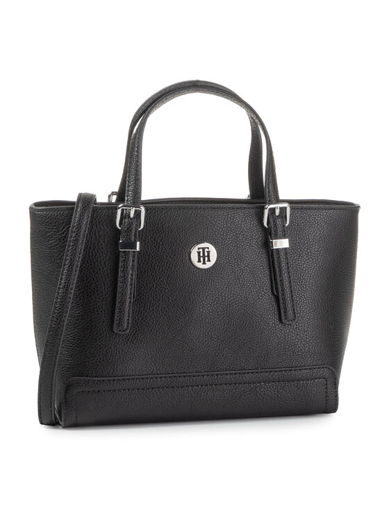 Tommy Hilfiger Τσάντα Tommy Hilfiger Honey Small Tote AW0AW07297 Μαύρο