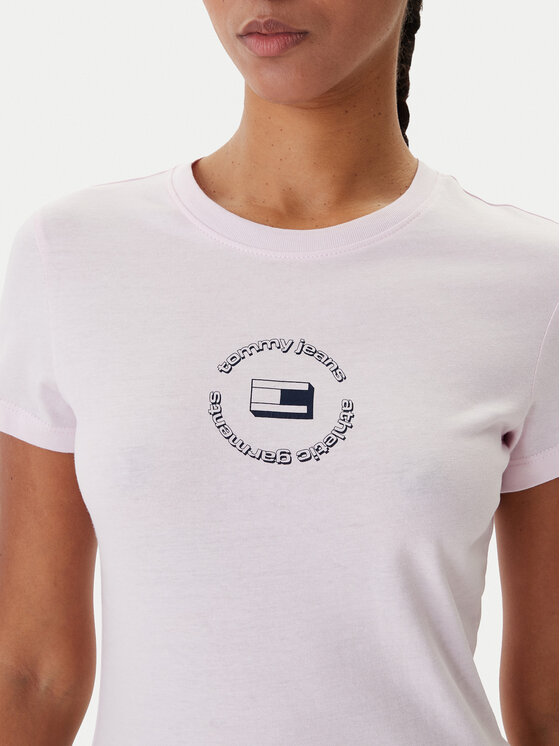 Tommy Jeans Tommy Jeans Camiseta DW0DW22273 Rosa Slim Fit