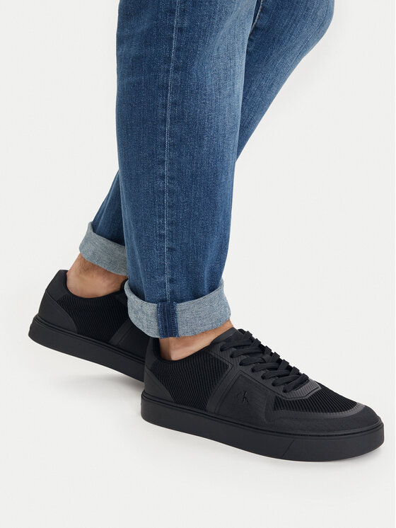 Calvin Klein Sneakersy Calvin Klein Classic Cups Laceup Knit HM0HM02130 Czarny