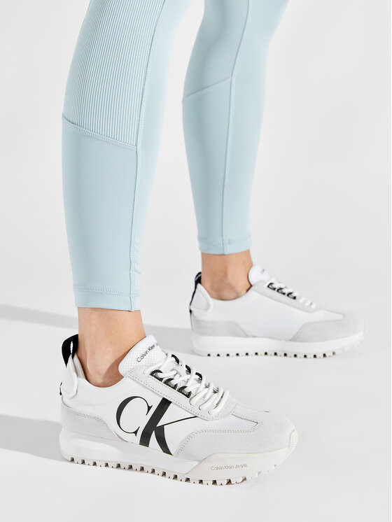 Calvin Klein Jeans Sneakersy Calvin Klein Jeans New Retro Runner Laceup Low YW0YW00683 Biela