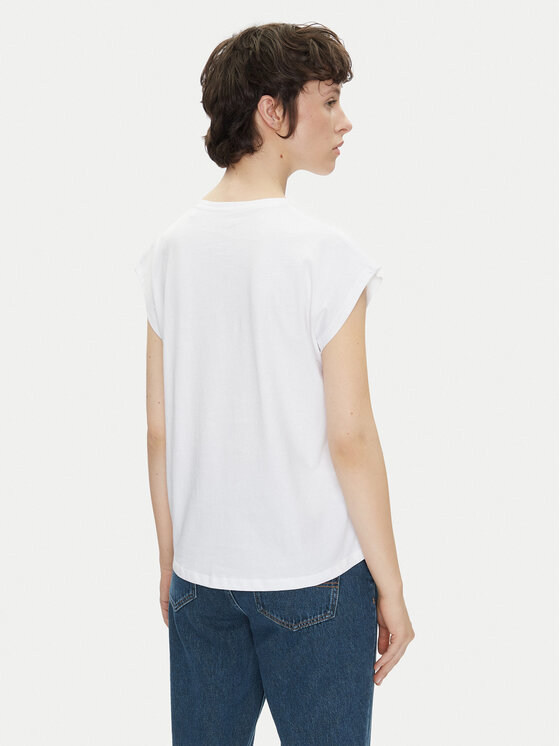 Pepe Jeans Pepe Jeans T-shirt Blooma PL506030 Bianco Regular Fit