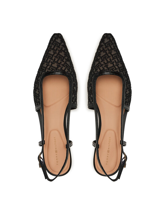 Tommy Hilfiger Décolleté Tommy Hilfiger Mono Squared Toe Kitten Slingb FW0FW08746 Nero