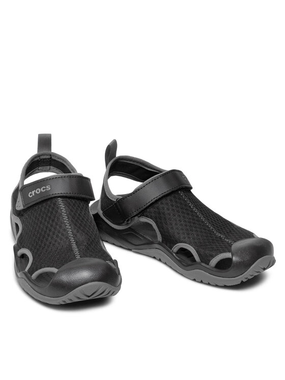 Crocs Sandály Crocs Swiftwater Mesh Deck Sandal M 205289 Černá