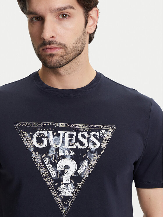Guess Guess Футболка M5YI15 I3Z14 Cиній Regular Fit