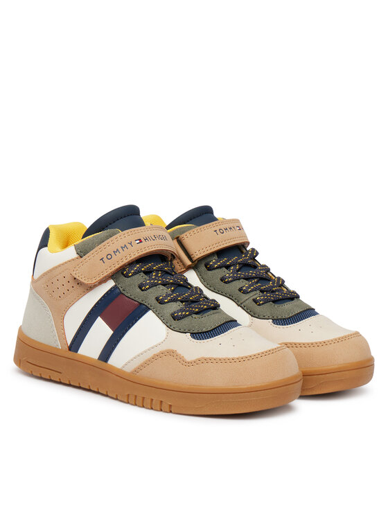Tommy Hilfiger Sneakersy Tommy Hilfiger High Top Lace-Up/Velcro Sneaker T1X9-35229-1269 S Kolorowy