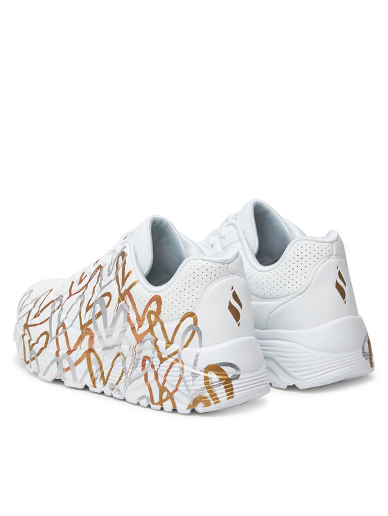 Skechers Sneakersy Skechers Uno Lite-Metallic Love 314067L/WTGD Biela
