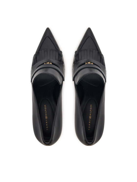 Tommy Hilfiger Обувки на ток Tommy Hilfiger Th Penny Bar Pointy Pump FW0FW09529 Черен