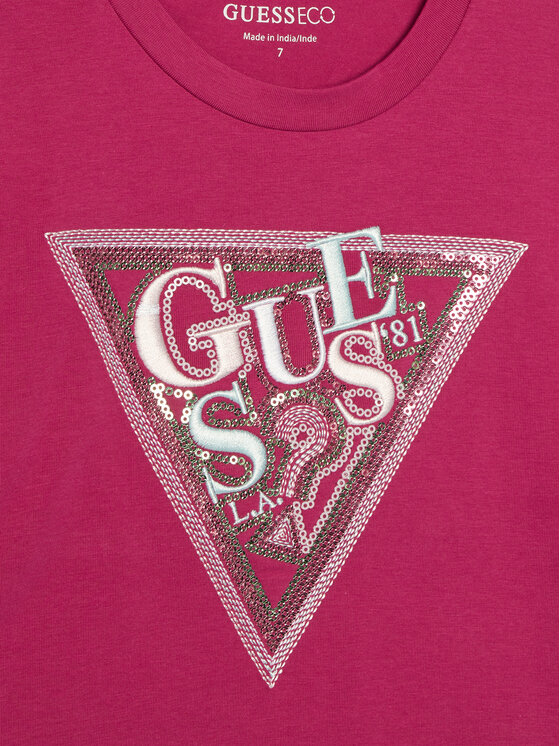 Guess Guess Camiseta J6GI24 K6YW4 Rosa oscuro Relaxed Fit