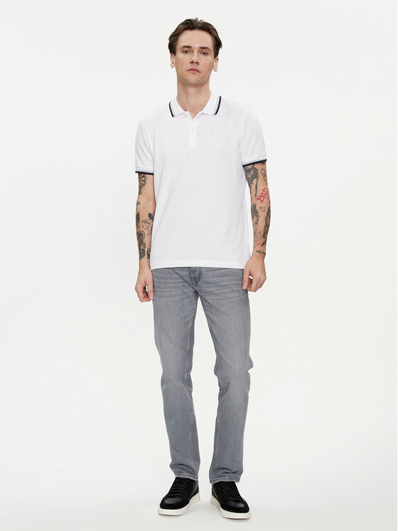 Geox Geox Polo M4510Q T2649 F1492 Λευκό Regular Fit