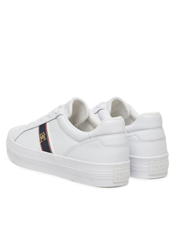 Tommy Hilfiger Sneakers Tommy Hilfiger Vulc Webbing Sneaker FW0FW08903 Bianco