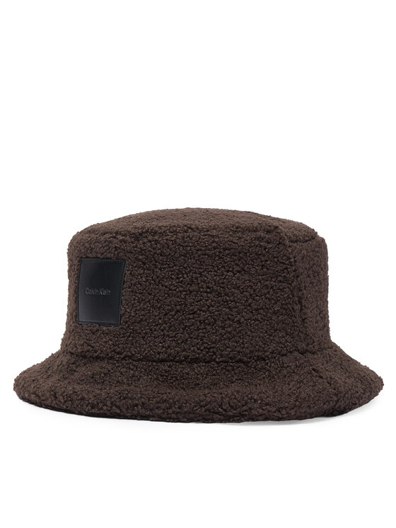 Calvin Klein Kalap Calvin Klein All-Over Sherpa W/ Patch Bucket LV04F5097G Sötétbarna