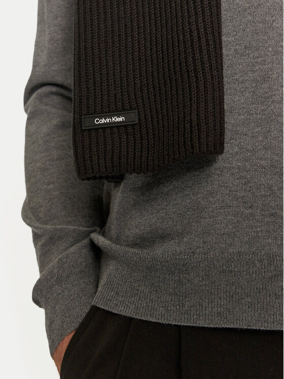 Calvin Klein Set čiapka a šál Calvin Klein Gs Classic Rib Beanie + Scarf K50K512389 Čierna