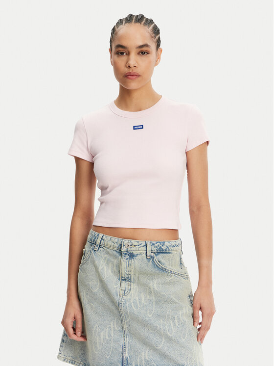 HUGO HUGO Футболка Baby 50510749 Світло-рожевий Slim Fit