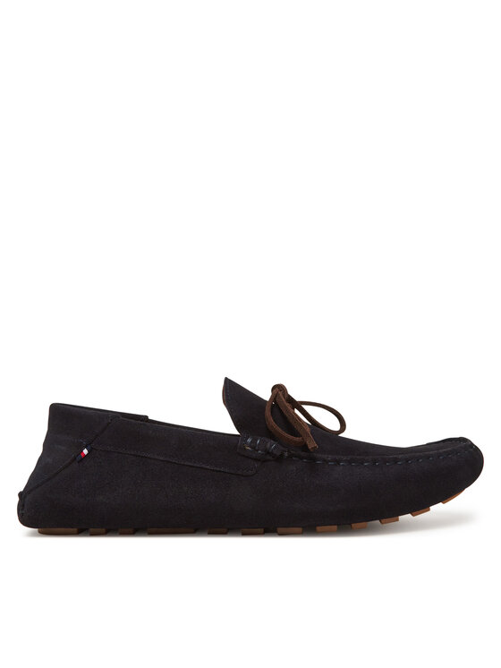 Tommy Hilfiger Mokasíny Tommy Hilfiger Hilfiger Folded Suede Driver FM0FM05385 Tmavomodrá