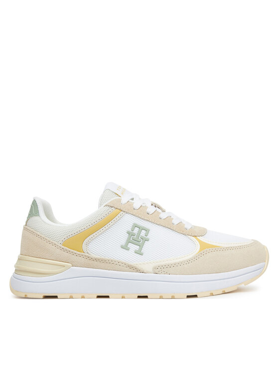 Tommy Hilfiger Sneakersy Tommy Hilfiger Casual Fashion Runner Mix FW0FW08324 Béžová