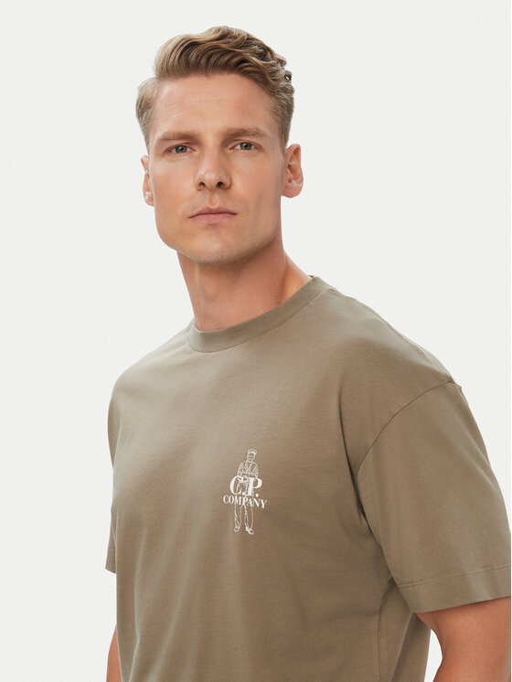 C.P. Company C.P. Company Camiseta 21CMTS166A005100W Beis Regular Fit