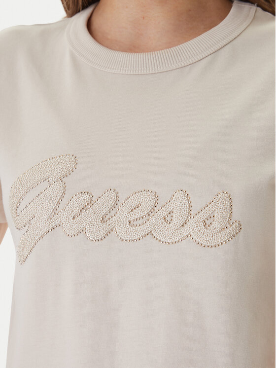 Guess Guess Футболка W6GI08 K3023 Бежевий Regular Fit