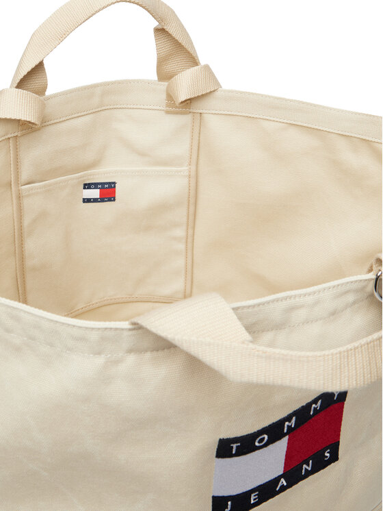Tommy Jeans Kabelka Tommy Jeans Tjw Wave Flag Med Tote AW0AW18466 Béžová