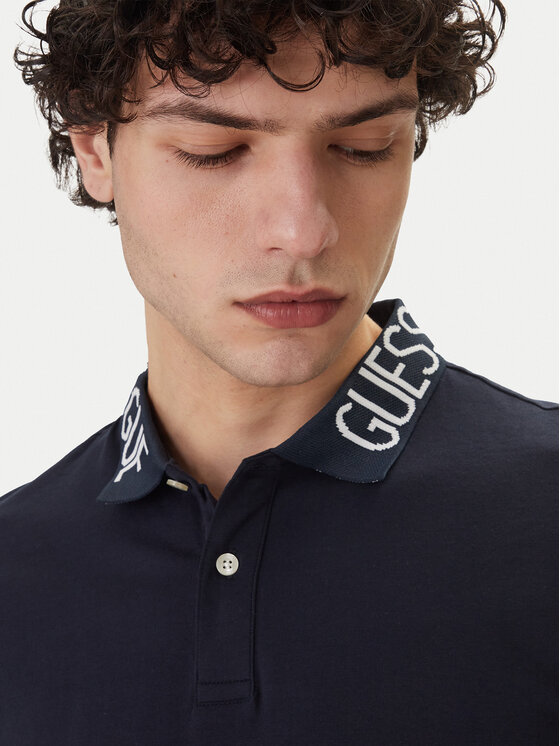 Guess Guess Polo M6GP66 K3070 Azul marino Slim Fit