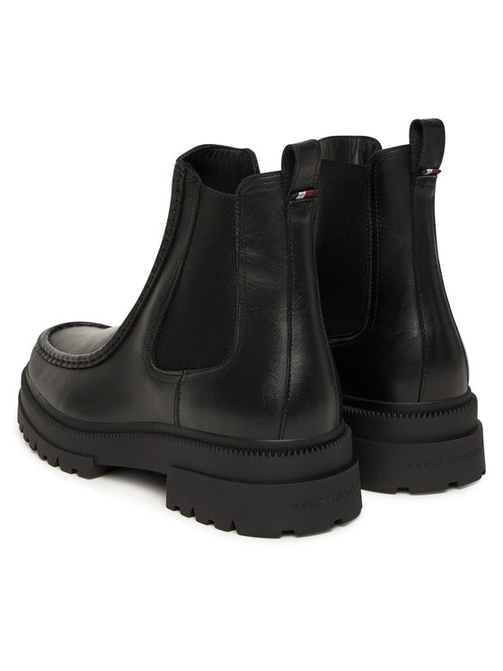Tommy Hilfiger Ghete Jodhpur Tommy Hilfiger Th Chunky Dress Casual Chel FM0FM05763 Negru