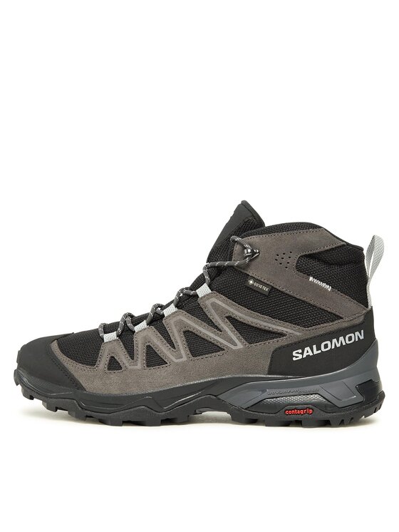 Salomon Trekingová obuv Salomon X Ward Leather Mid GORE-TEX L47181700 Sivá