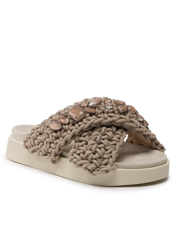 Inuikii Шльопанці Inuikii Woven Stones 70104-106 Коричневий