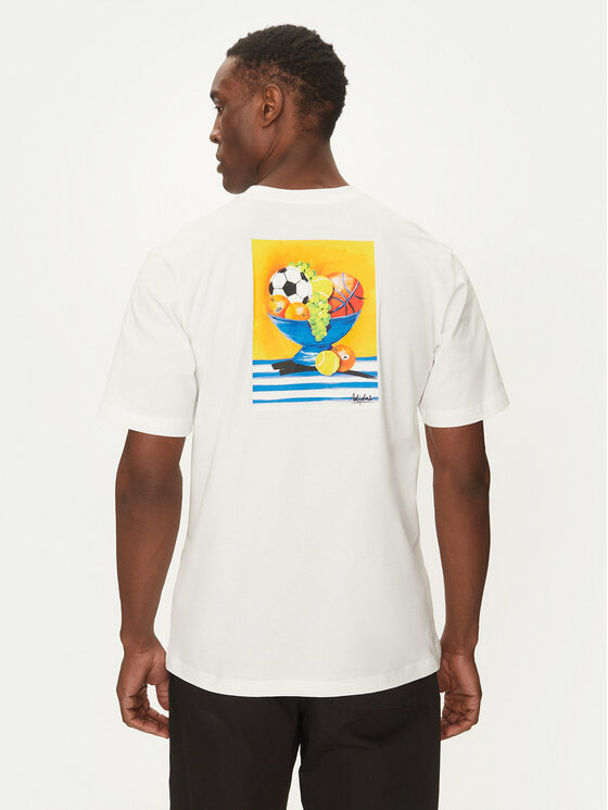 adidas adidas Marškinėliai Lounge Still Life Bowl Graphic JJ3962 Balta Regular Fit