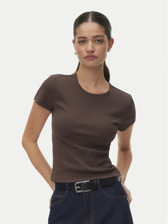 Vero Moda Vero Moda Camiseta Chloe 10306894 Marrón Tight Fit