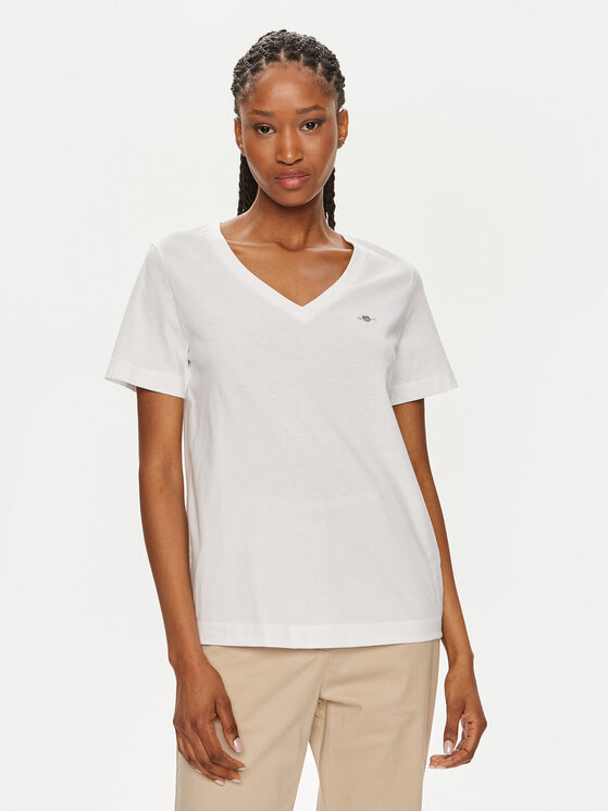 Gant Gant T-shirt Shield 4200750 Bianco Regular Fit