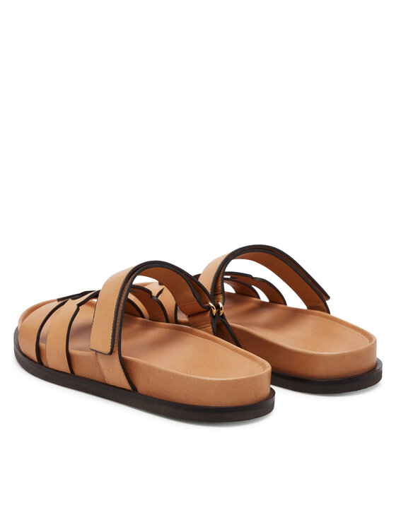 Tory Burch Шльопанці Tory Burch Ines Sport 168791 Коричневий