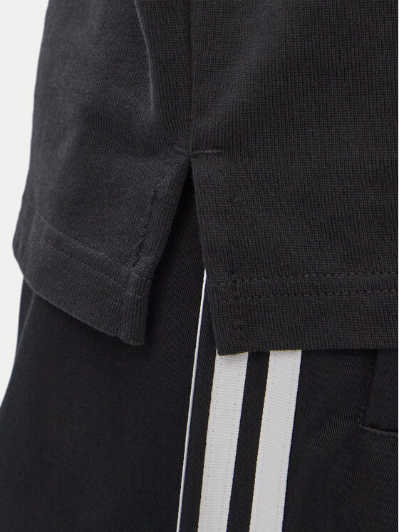 adidas adidas Поло 3-Stripes Rugby Longsleeve Polo KE3576 Чорний Regular Fit