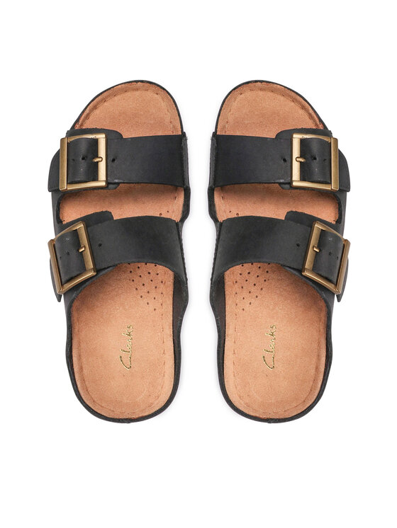 Clarks Papucs Clarks Brookleigh Sun 261650574 Fekete