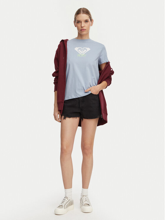 Roxy Roxy Camiseta Ocean Road Art ERJZT06015 Celeste Regular Fit