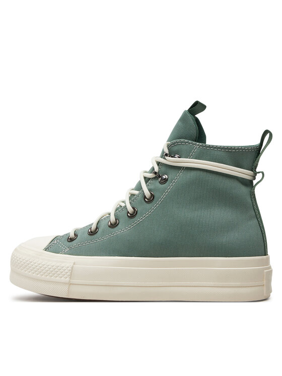 Converse Plátěnky Converse Chuck Taylor All Star Lift Platform Play On Utility A08864C Zelená
