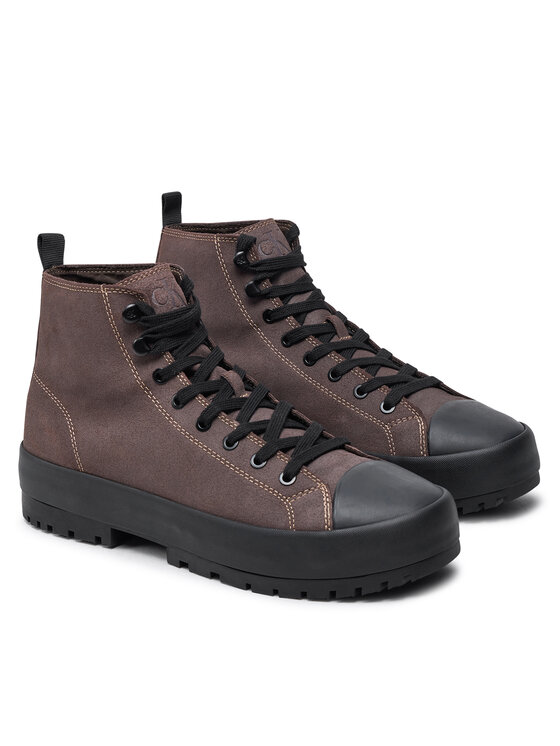 Calvin Klein Jeans Pohodni čevlji Calvin Klein Jeans Lugged Hybrid High Laceup Auth YM0YM01092 Rjava