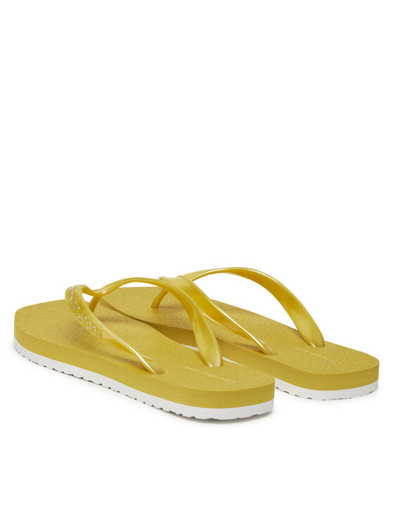 Calvin Klein Jeans Flip flop Calvin Klein Jeans Thong+ Tpu Metallic YW0YW01720 Galben