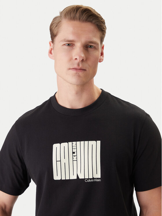 Calvin Klein Calvin Klein Camiseta Maze Graphic LV04RE832G Negro Regular Fit