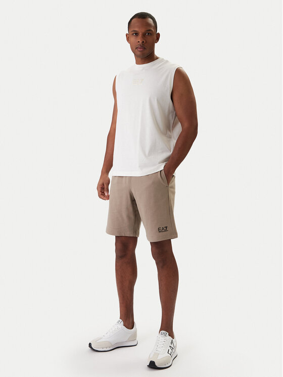 EA7 Emporio Armani EA7 Emporio Armani Camiseta sin mangas 7M001405 AF22264 U0004 Écru Regular Fit